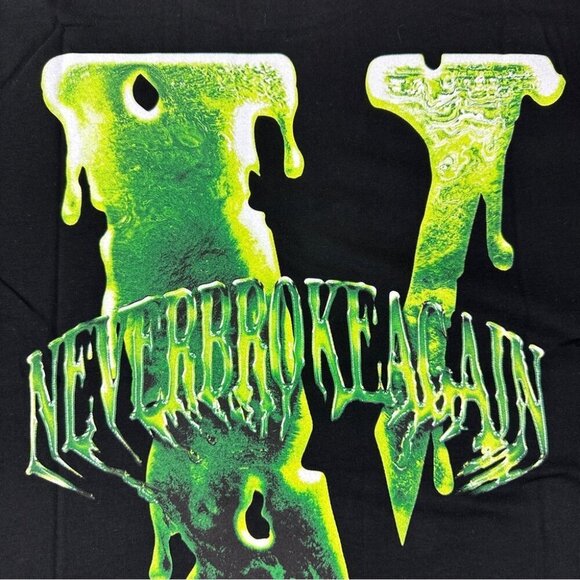 Vlone x Never Broke Again Slime Black T-Shirt Medium - Picture 13 of 13